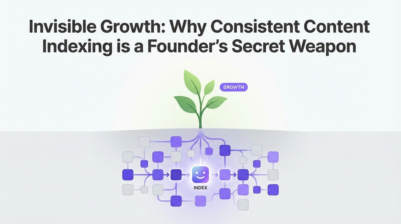 Invisible Growth: Why Consistent Content Indexing is a Founder’s Secret Weapon
